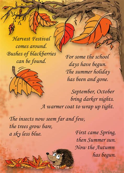 These thanksgiving poems are funny. Rhyming fall Poems
