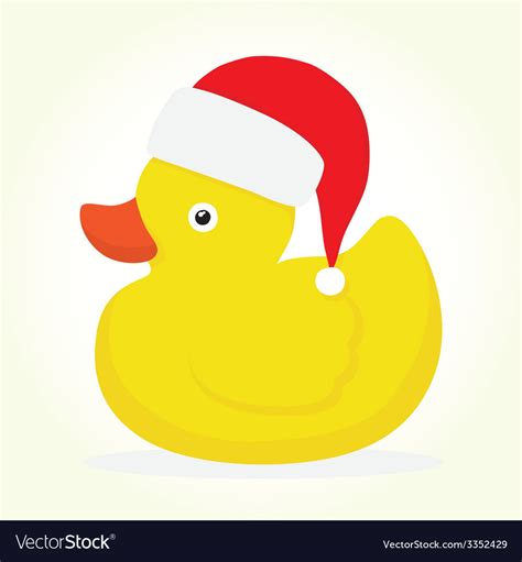 Rubber Duck Merry Christmas Royalty Free Vector Image