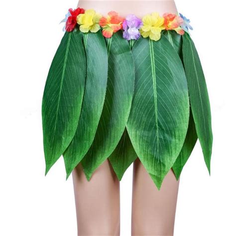 Buy Hanyu Golden Hawaiian Leaves Grass Skirts Costumes Adult Tropical Beach Party Decoration At