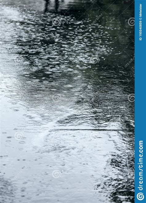 Wet Asphalt Sidewalk Background During Rain Stock Image Image Of