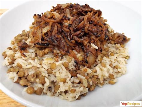 Mujadara Lebanese Lentils And Rice Recipe Yeprecipes