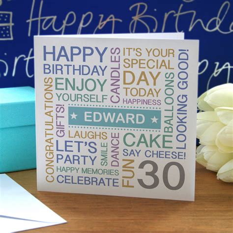 Maybe you would like to learn more about one of these? Personalised 30th Birthday Card By A Type Of Design ...