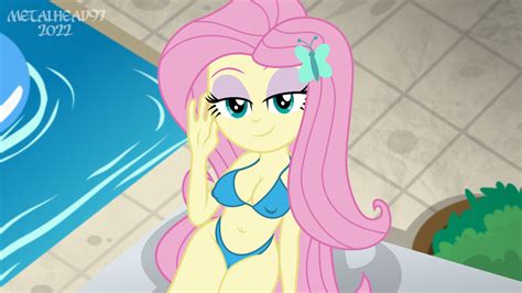 Fluttershy At The Pool Sfw Version By Metalhead97 By Metalhead97trx On