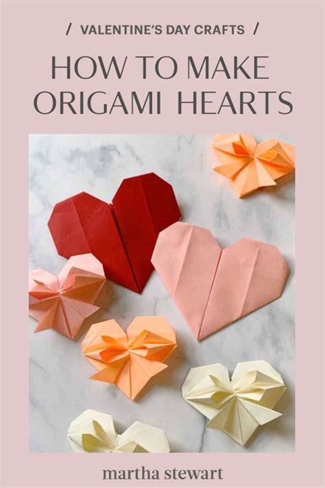 Origami Hearts In 2021 Origami Heart Valentine Day Crafts