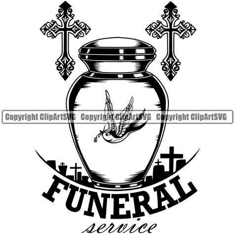 Funeral Program Clipart