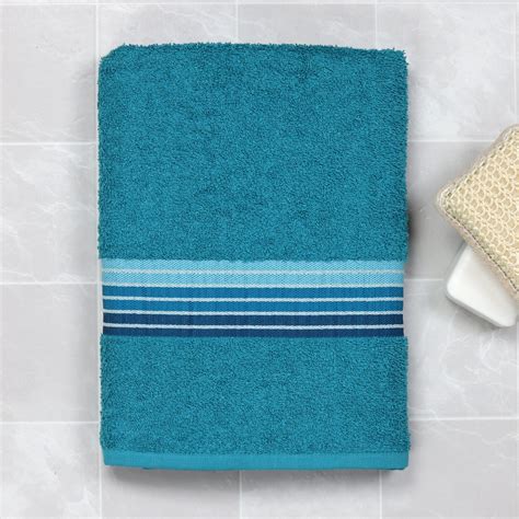 Mainstays Basic Bath Collection Single Bath Towel Turquoise Ombre