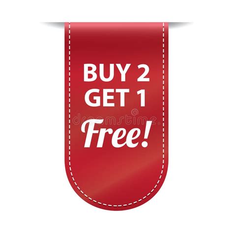 Buy Two Get One Free Banner Vector Illustration Decorative Design