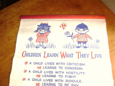 Poster Children Learn What They Live Felt Banner Dorothy Etsy