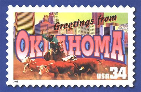 Greetings From America Oklahoma Oklahoma Art Usa Stamps Greetings