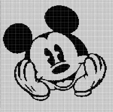 Mickey Mouse Head 4 Crochet Afghan Pattern Graph Disney Cross Stitch
