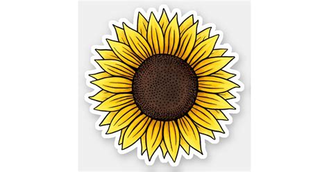 Sunflower Sticker Zazzle