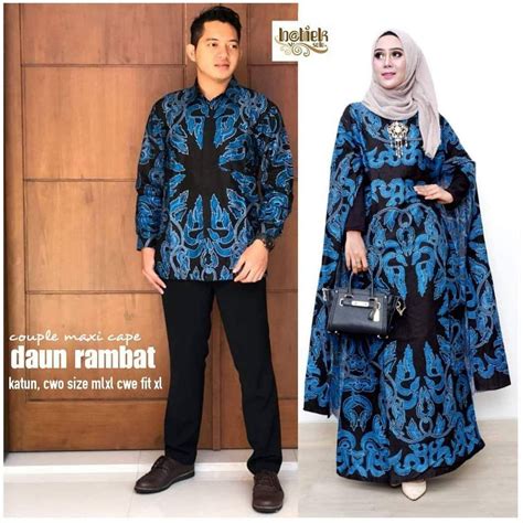 Model Gamis Batik Couple Terbaru Model Baju Muslim Pakaian Wanita