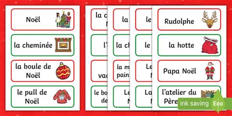 Cartes De Vocabulaire Sur Noël Ressources Pédagogiques