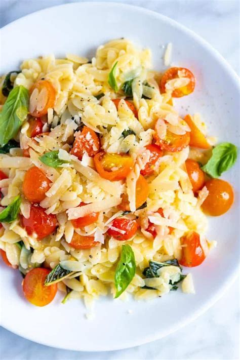 Orzo Pasta With Tomatoes Basil And Parmesan Recipe Orzo Pasta