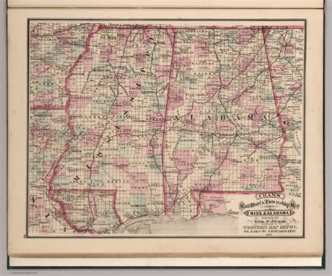 Mississippi And Alabama David Rumsey Historical Map Collection