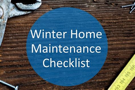 Home Maintenance Winter Checklist Real Estate Of Regina