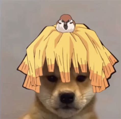 Zenitsu Dog Icon Anime Meme Face Anime Animals