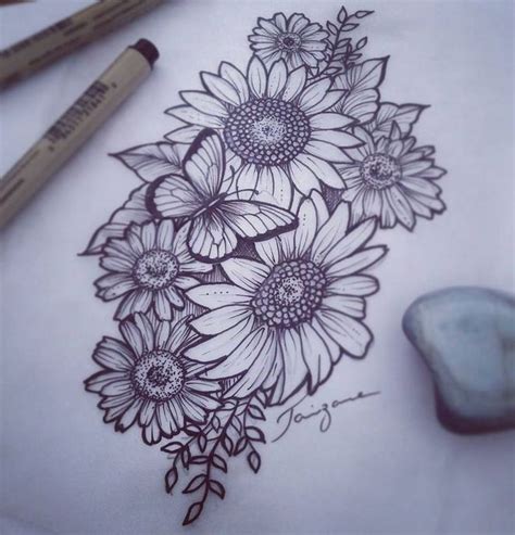 Check spelling or type a new query. 40+ We Love Sunflower Tattoo Shoulder Black And White Half ...