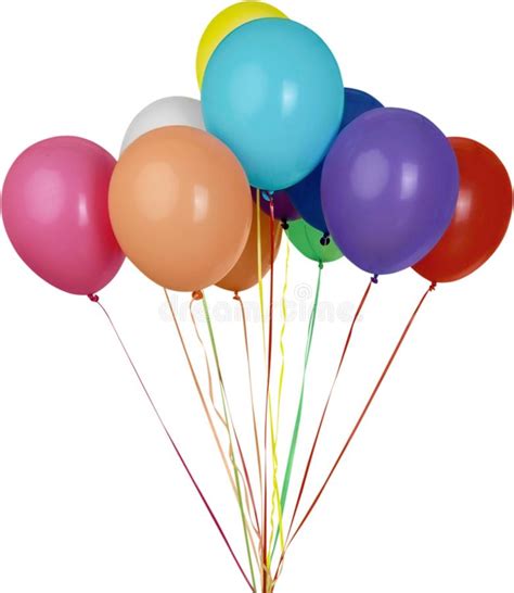 Assortment Of Floating Party Balloons Isolated Stock Image Image Of