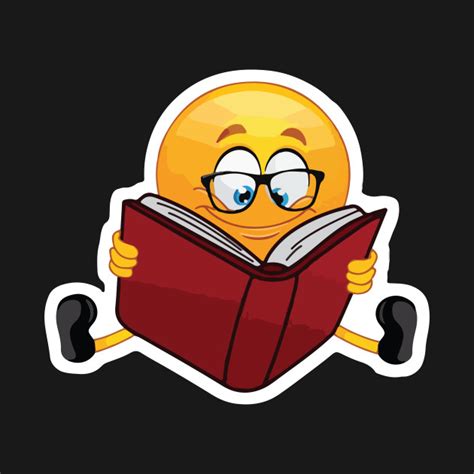 Nerdy Reading Emoji Funny T Shirt Cute Book Lover T Nerdy Reading