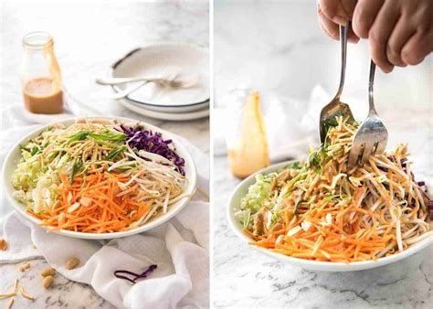 This chinese chicken salad is fresh, crisp, crunchy, and a million times healthier and more delicious than your favorite restaurant. Chinese Chicken Salad with Asian Peanut Salad Dressing ...
