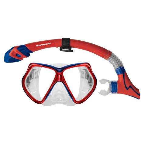 Mirage Adult Beachsea Swimmingdiving Silicone Goggle Mask And Snorkel