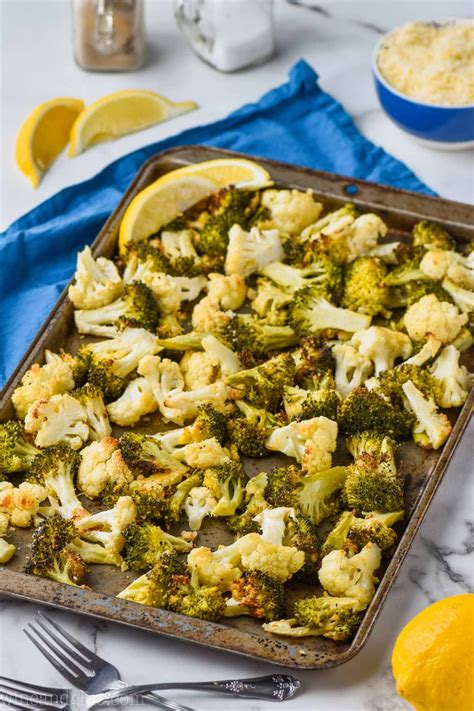 This Roasted Broccoli And Cauliflower Is A Quick And Easy