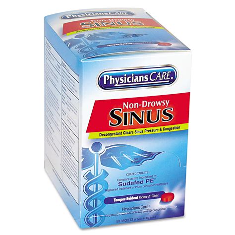 Physicianscare Sinus Decongestant Congestion Medication 10mg One