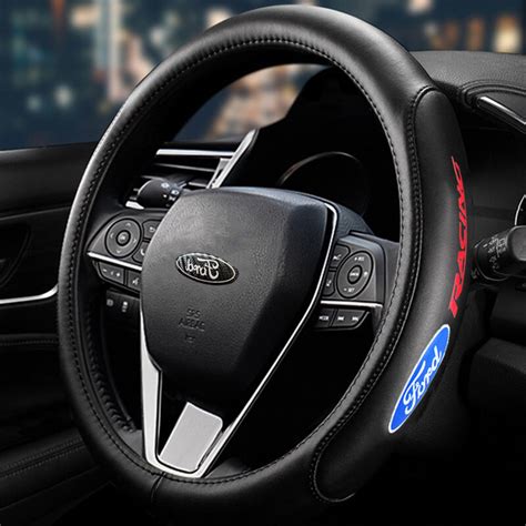 Ford Racing Set Black 15 Diameter Car Auto Steering Wheel Cover Quali