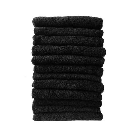 Ht Gaddum Black Towels Pack Of 12 Direct Salon Supplies