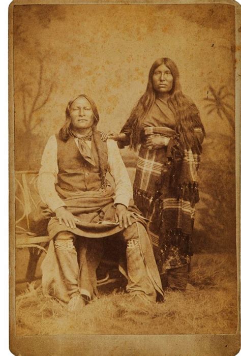 Quenatosavit Aka White Eagle Aka Isa Tai And His Wife Comanche 1885 He Was Very Activ At