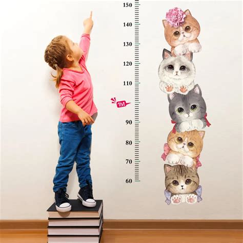 Baby Growth Chart Height Sticker For Kids Room Diy Height Wall Ruler