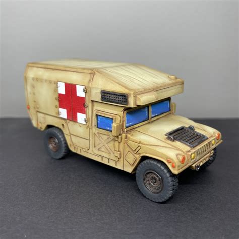 3d Print Of 28mm Medic Humvee Ambulance By Modern Miniatures