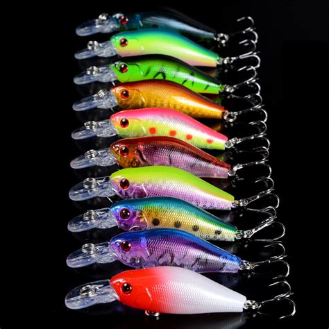 New 48pcs Lot Fishing Lures Mixed 5 Model Minnow Lure Artificial