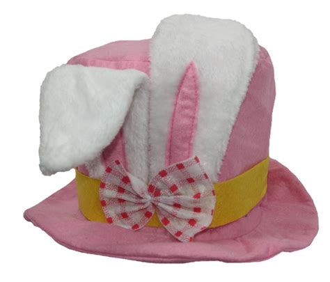 Felt Easter Top Hat With Novelty Bunny Rabbit Ears Fancy Dress