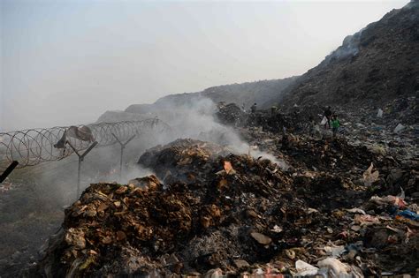 Delhi Air Pollution Fire At The Bhalswas Landfill Is Adding To Delhi