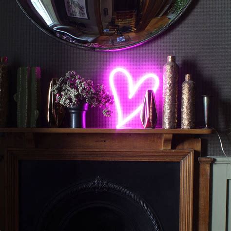 A Stunning Led Neon Heart Light Up Sign To Adorn Your Abodeour