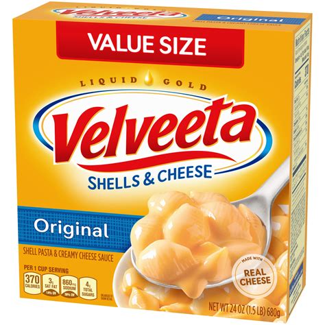 Velveeta Shells And Cheese Original Shell Pasta And Cheese Sauce Value Size