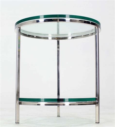 Browse our selection of premium glass top dining tables at wholesale prices with free shipping. Round Chrome Two Tier Glass Top Mid Century Modern End ...