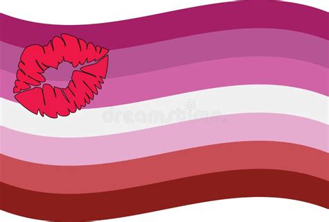 waved lipstick lesbian pride flag stock vector illustration of social pride 252154548