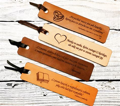 personalized leather bookmarks etsy