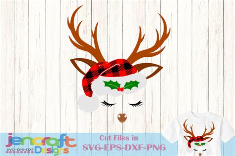 60+ vectors, stock photos & psd files. Reindeer SVG - Christmas Deer SVG Plaid Santa Hat Antlers ...