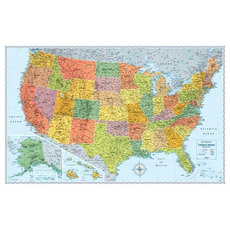 Rand Mcnally Laminated Signature United States Map Laminated Poster