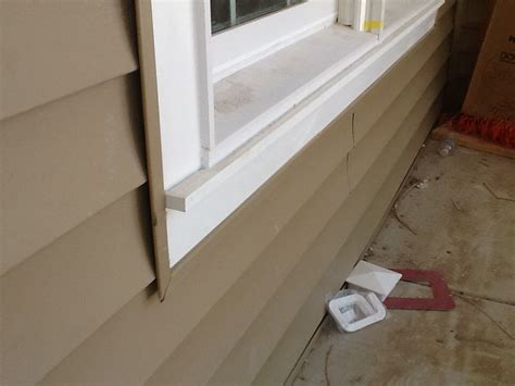 Azek Pvc Window Trim With Apron Sill With Dark Tanclay Vinyl Siding