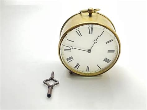 Antique Victorian Brass French Drum Carriage Clock Vap Brevete 18000