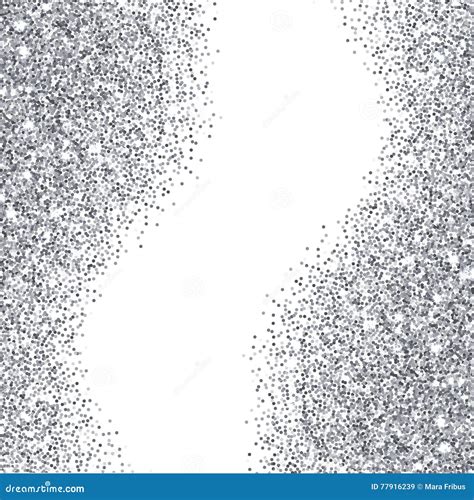 Silver Glitter Textured Borders Stock Vector Illustration Of Border