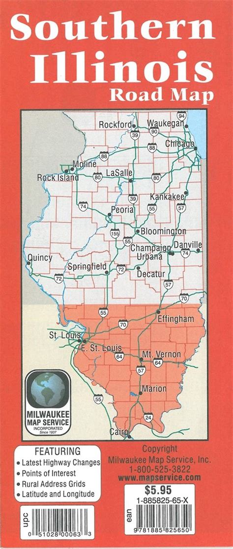 Southern Illinois Road Map Southern Illinois Illinois Milwaukee Map