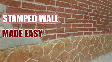 How To Stamp The Wall From Concrete Plaster 👌 Easy And Cheap Wall