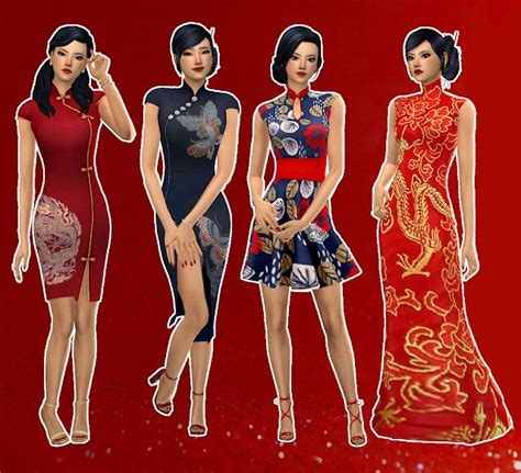 Mmcc And Lookbooks Cultural Lookbook Chinese Sims 4 Clothing Sims