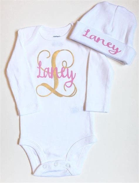 Personalized Baby Bodysuit Monogram Baby T Baby Girl Etsy Trajes